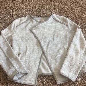 Calvin Klein Light Gray Asymmetrical Jacket